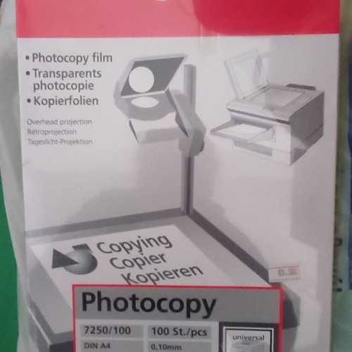Overhead Transparencies A4 Sealed Pack 100 Sheets for Laser Printers