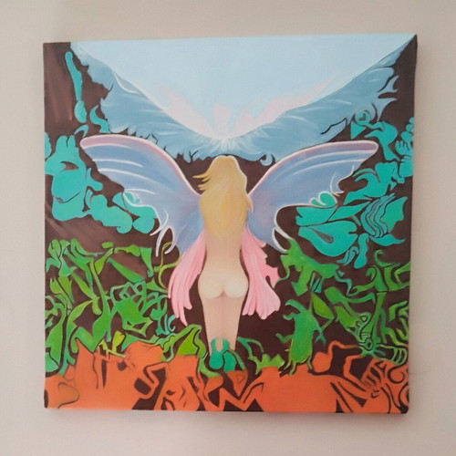 Eloy Colours painting with acrylic on 60x60 canvas