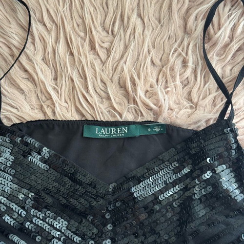 Ralph Lauren Y2K Sequin Cami Top like new, black, size M