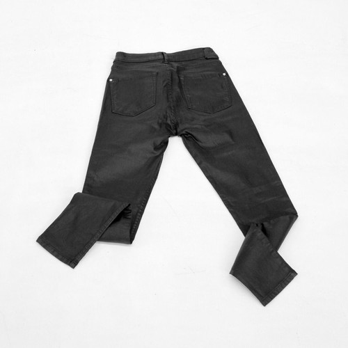 Mango black slim fit leather-look elastic pants used