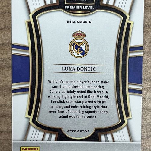 2025-26 Panini Select Euroleague Basketball Luka Doncic Silver Card like new