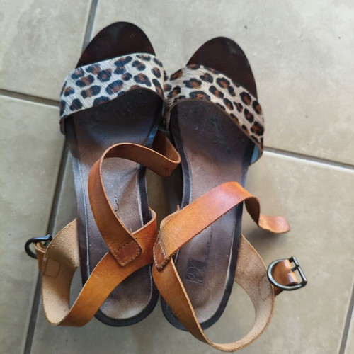 Sandals with heels used, size 37, platform style