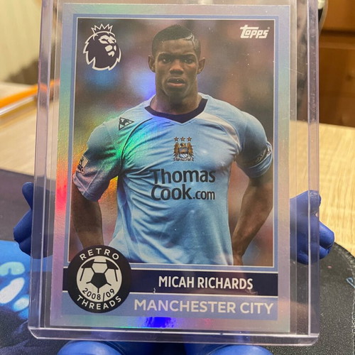 Topps Premier League Retro Threads Micah Richards 2008-09 Silver like new