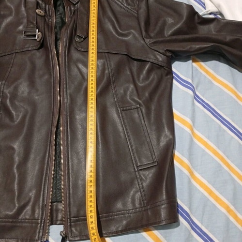Leather spring jacket new, size L