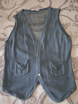 Noa noa vest with transparent silk back like new