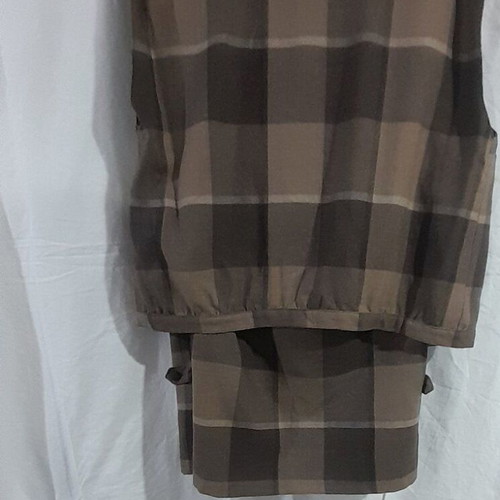 Women's checked brown blazer set size XL/42 like new