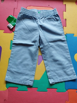Benetton spring pants for 12-month-old boy new, light blue