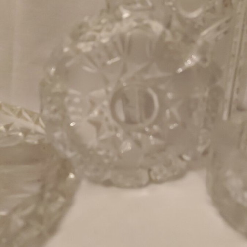 Crystal ashtray from Czechoslovakia like new, large and thick