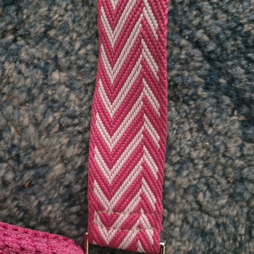 Handmade knitted crossbody bag pink new