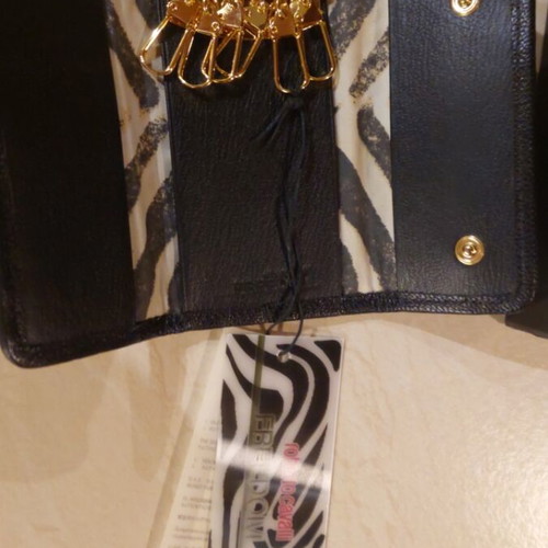 Roberto Cavalli Freedom key wallet new, black leather