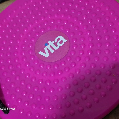 Gym equipment like new, pink rotating body exerciser