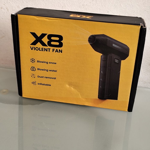Rechargeable Air Blower X8 Violent Fan new with LED light and battery display