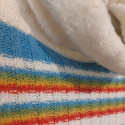 Simple colorful turtleneck sweater, size M