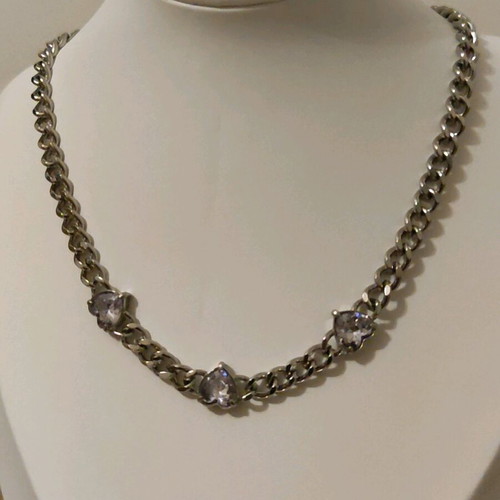 Steel necklace new, gold and silver color