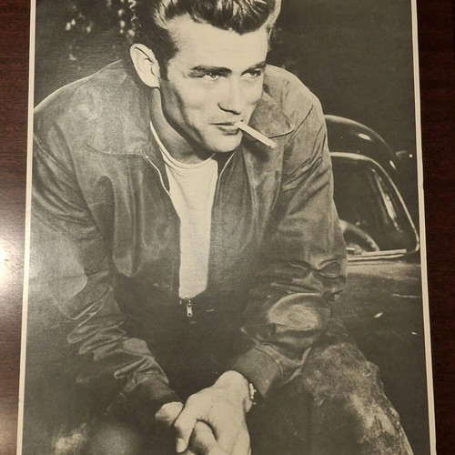 Vintage James Dean black and white poster like new, French print
