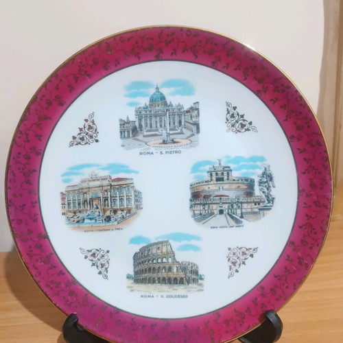 Vintage decorative plate Bavaria Germany Rome 25cm like new