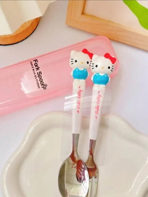 Σετ κουτάλι πιρούνι Hello Kitty
