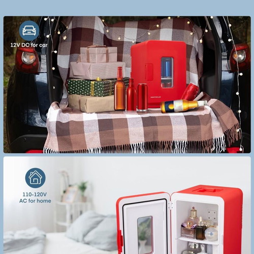 15L Mini Fridge Cooler and Heater DC/AC for Car Office Dorm