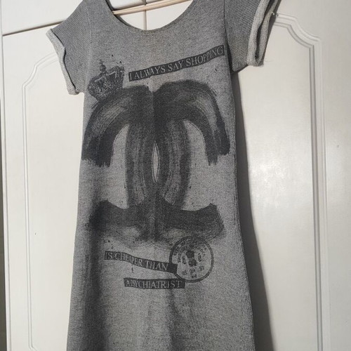 Naiba women's winter short-sleeve dress like new, gray, size M