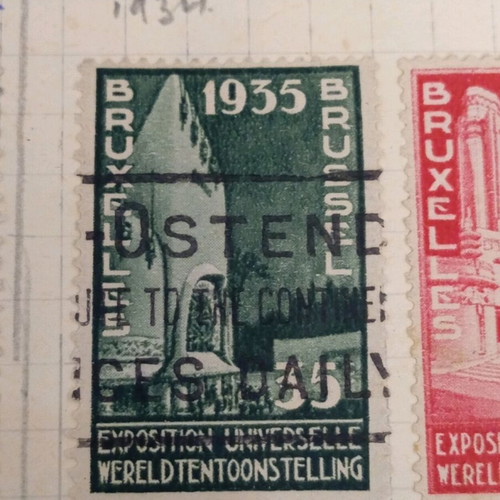 Belgium stamps 1934 Brussels exposition like new