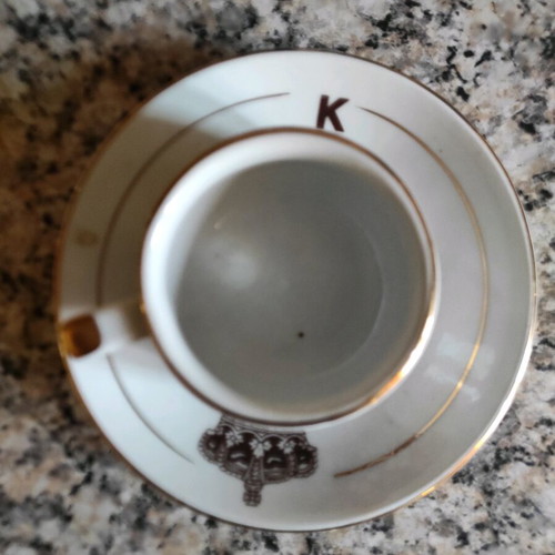 Authentic Greek coffee cup with crown made to order