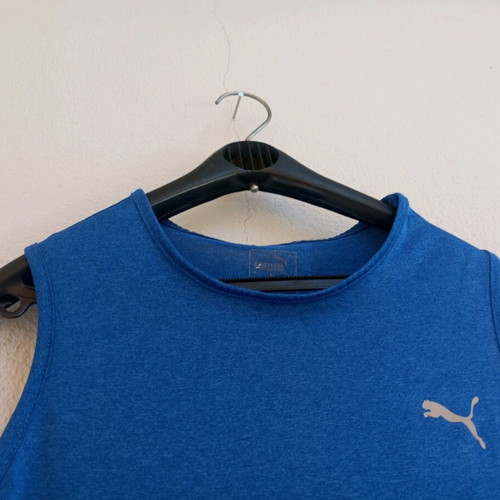 Puma sleeveless sports shirt like new, blue, size S