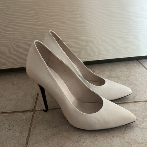 High Heels like new, white, size 37