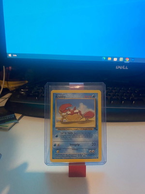 Krabby Vintage Pokemon Card mint condition