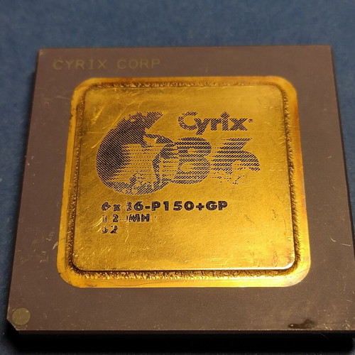Cyrix G8L4604A processor used for vintage hardware collectors