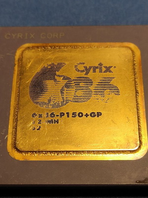 Cyrix G8L4604A processor used for vintage hardware collectors