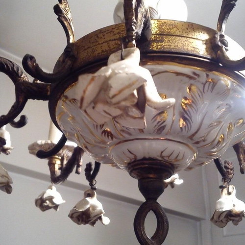 Antique chandelier used