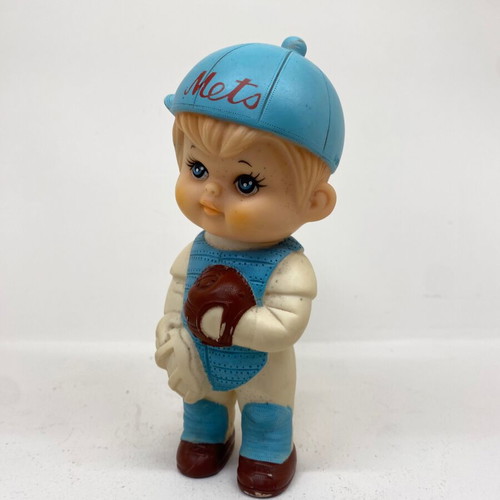 Vintage Iwai Squeak Toy Baby Boy Baseball 1971 used