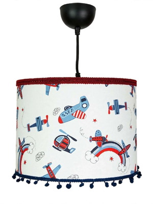 Children's ceiling light airplane & helicopter 35x20 E27 oxygen lampshades new