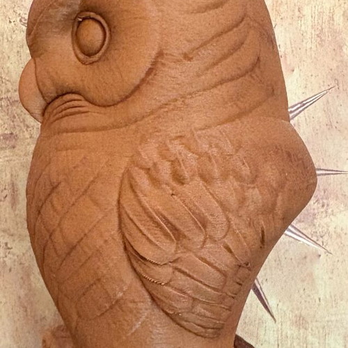 Decorative Owl 15cm like new, minimal rustic style