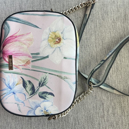 Aldo Floral Crossbody Bag Like New, Colorful 3D Embellished Flowers