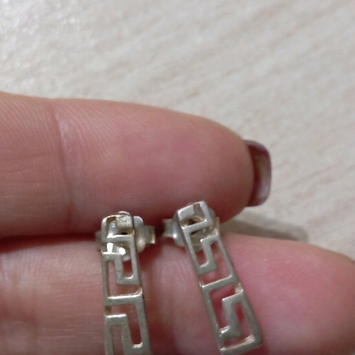 Silver 925 earrings ancient Greek style like new