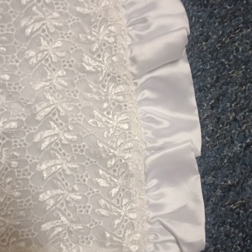 Bridal pillowcases new, set of two with button closure
