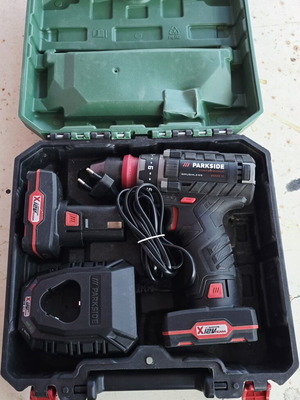Parkside Performance 12V Drill Set used with battery and charger