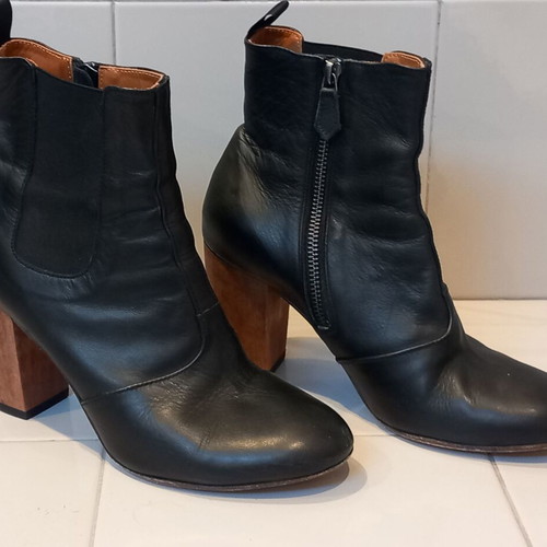 Med Winds black ankle boots used, size 38, 8.5 cm heel
