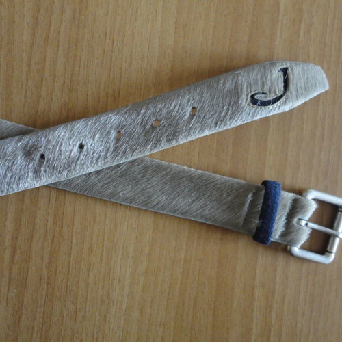 Jacob Cohen men's belt used, natural hair leather, size 105