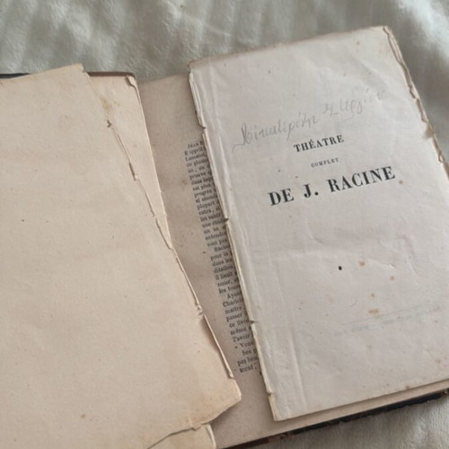 Theatre de J. Racine vintage French book refurbished