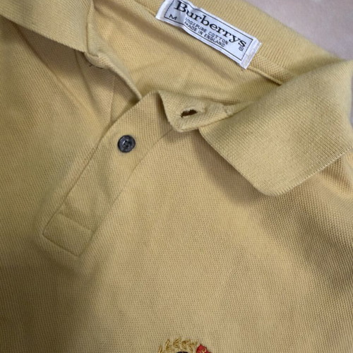 Burberrys vintage yellow long-sleeve polo shirt, size M