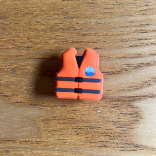 Authentic Crocs pin life vest used, orange