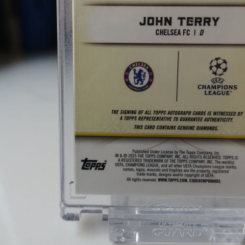 Topps Reverence John Terry Crowned Legend Jewel Autograph Relic card like new