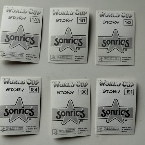 Panini Germany stickers used, set of 6 Mexico '86