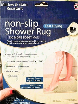 Lufa shower rug with non-slip surface new