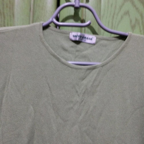 Green yarn blouse used, extra large, breathable