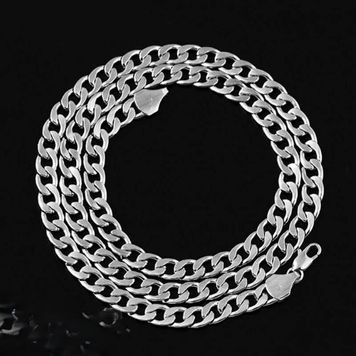 Stainless Steel Chain Necklace Figaro Style 125 cm New