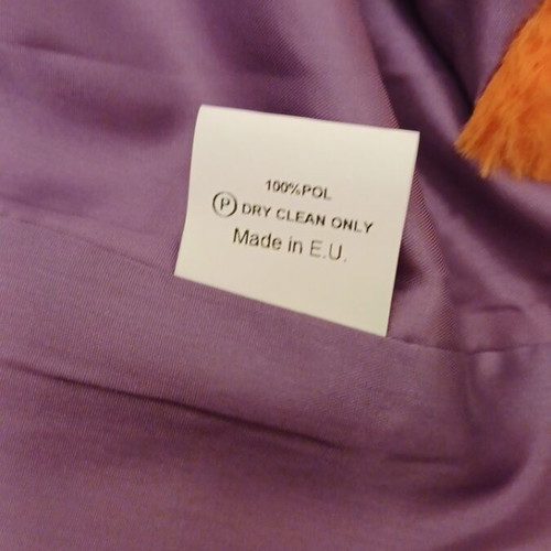 NEMA coat new, orange velour, size S