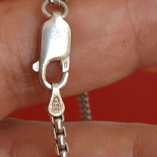 925 silver set with 11 cm earrings and 44 cm chain